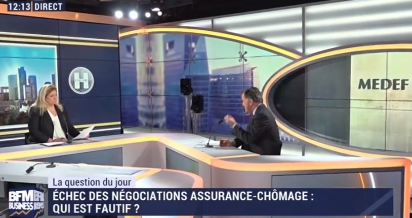 Pierre Ferracci était l'invité de 12h, L'heure H, lundi 25 février 2019, émission présentée par Hedwige Chevrillon, sur BFM Business
