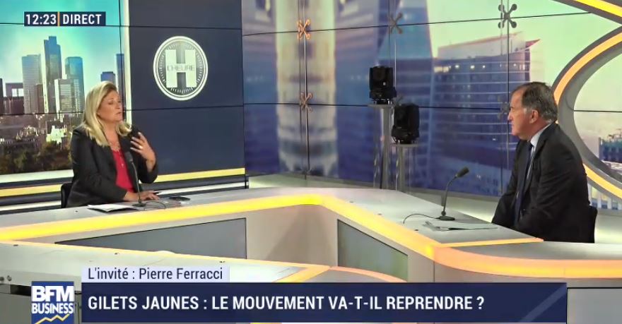 Pierre Ferracci était l'invité de 12h, L'heure H, jeudi 5 septembre 2019, émission présentée par Hedwige Chevrillon, sur BFM Business
