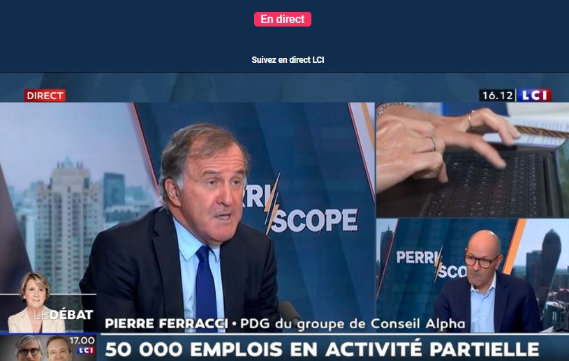 Pierre Ferracci était l'invité de Pascal Perri dans son émission Perri Scope, jeudi 1er octobre 2020