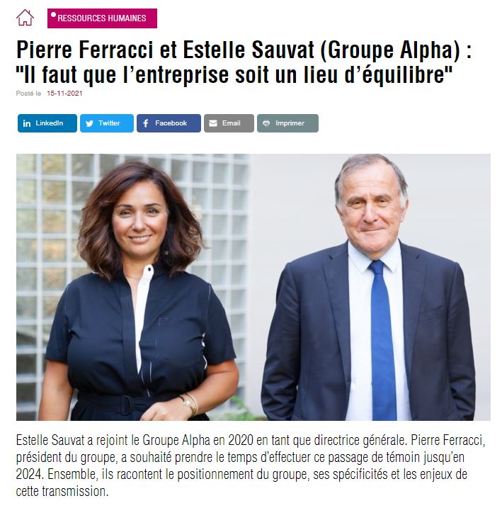 Retrouvez l'entretien d'Estelle Sauvat et de Pierre Ferracci dans Décideurs RH, le magazine RH de Décideurs Magazine
