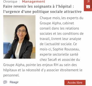 Faire revenir les soignants à l’hôpital : l’urgence d’une politique sociale attractive