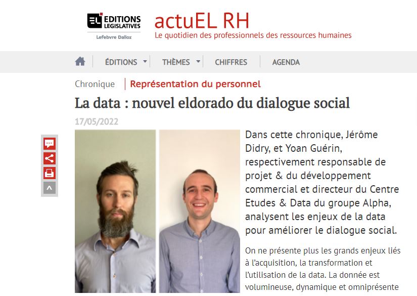 La Data : Nouvel eldorado du dialogue social