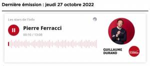 Pierre Ferracci chez Guillaume Durand sur Radio Classique, le 27 octobre 2022