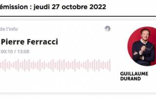 Pierre Ferracci chez Guillaume Durand sur Radio Classique, le 27 octobre 2022 Pierre Ferracci chez Guillaume Durand sur Radio Classique, le 27 octobre 2022