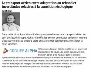 Le transport aérien entre adaptation au rebond et incertitudes relatives à la transition écologique