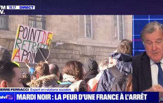 Pierre Ferracci était l'invité d'Yves Calvi dans Calvi 3D sur BFMTV le 2 mars 2023