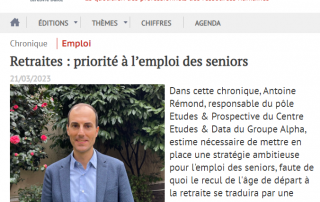 Retraites : priorité à l’emploi des seniors Retraites : priorité à l’emploi des seniors
