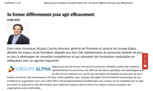 Se former différemment pour agir efficacement