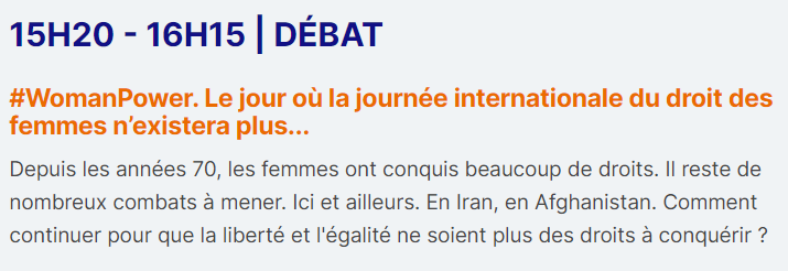 "#WomanPower. Le jour où la journée internationale du droit des femmes n’existera plus..." à La REF 23, avec Pierre Ferracci