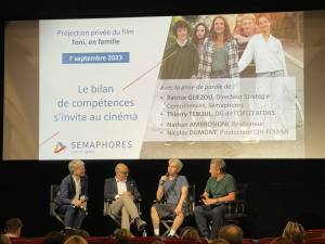 Débat passionnant, le 7 septembre 2023, autour du film "Toni en famille"