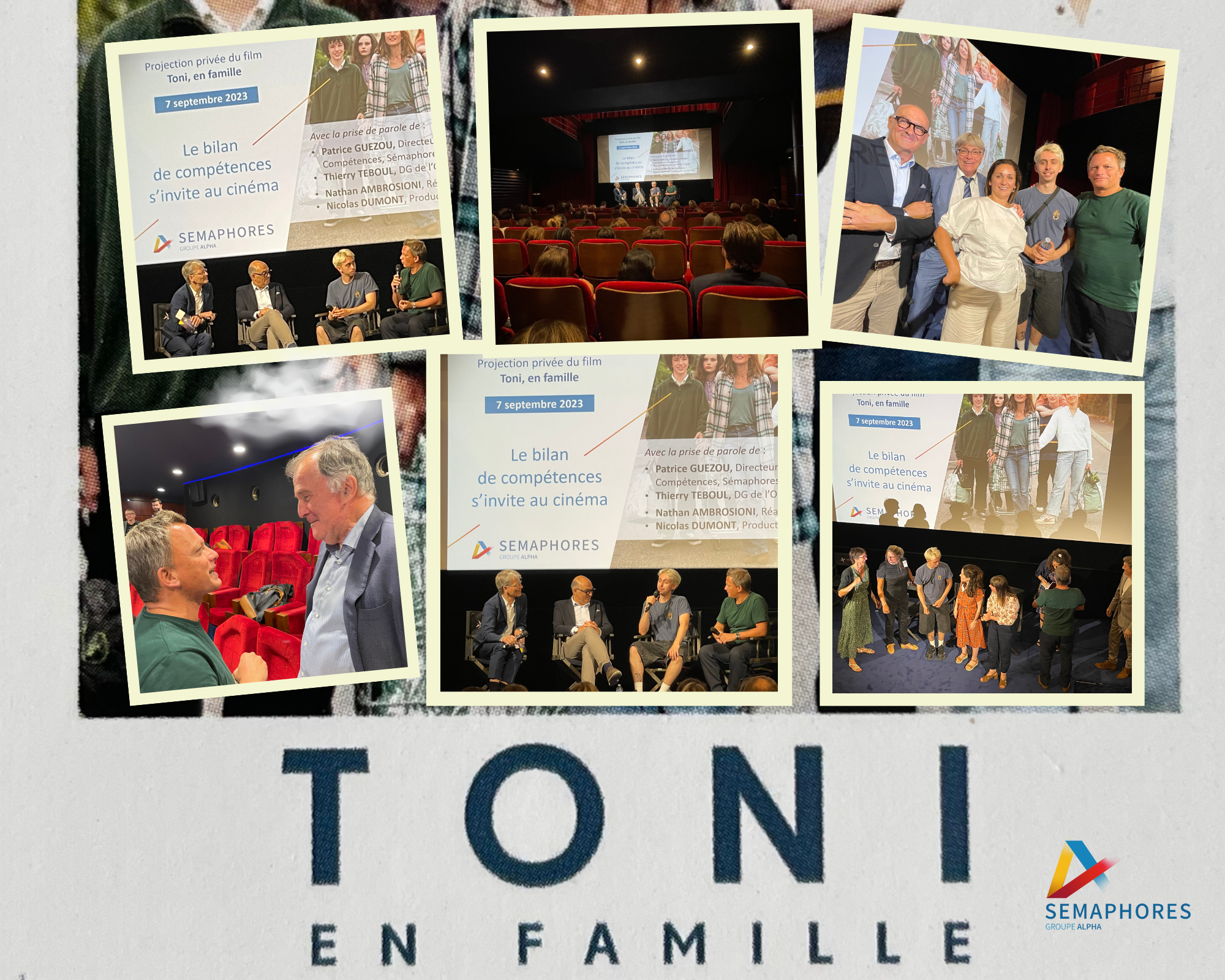 Débat passionnant, le 7 septembre 2023, autour du film "Toni en famille"