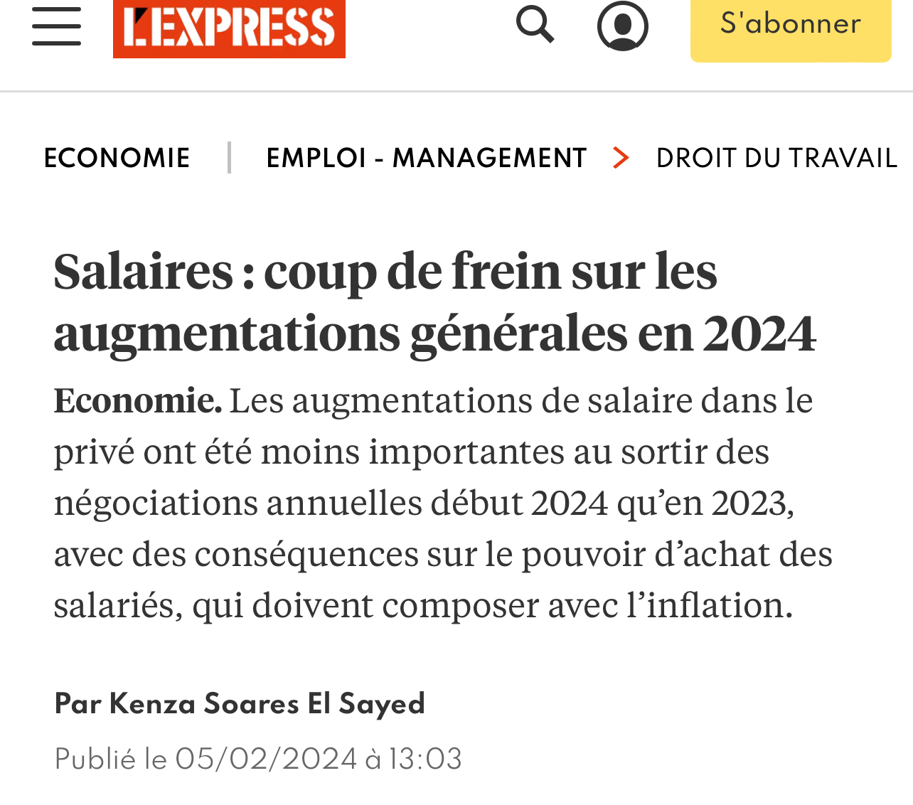 La note NAO 2024 du Centre Etudes & Data dans la presse