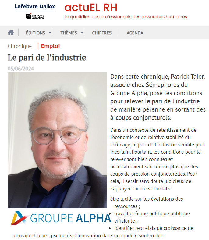 Le pari de l’industrie