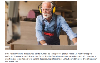 Anticiper les besoins formation des seniors, une interview de Patrice Guézou dans le Quotidien de la formation
