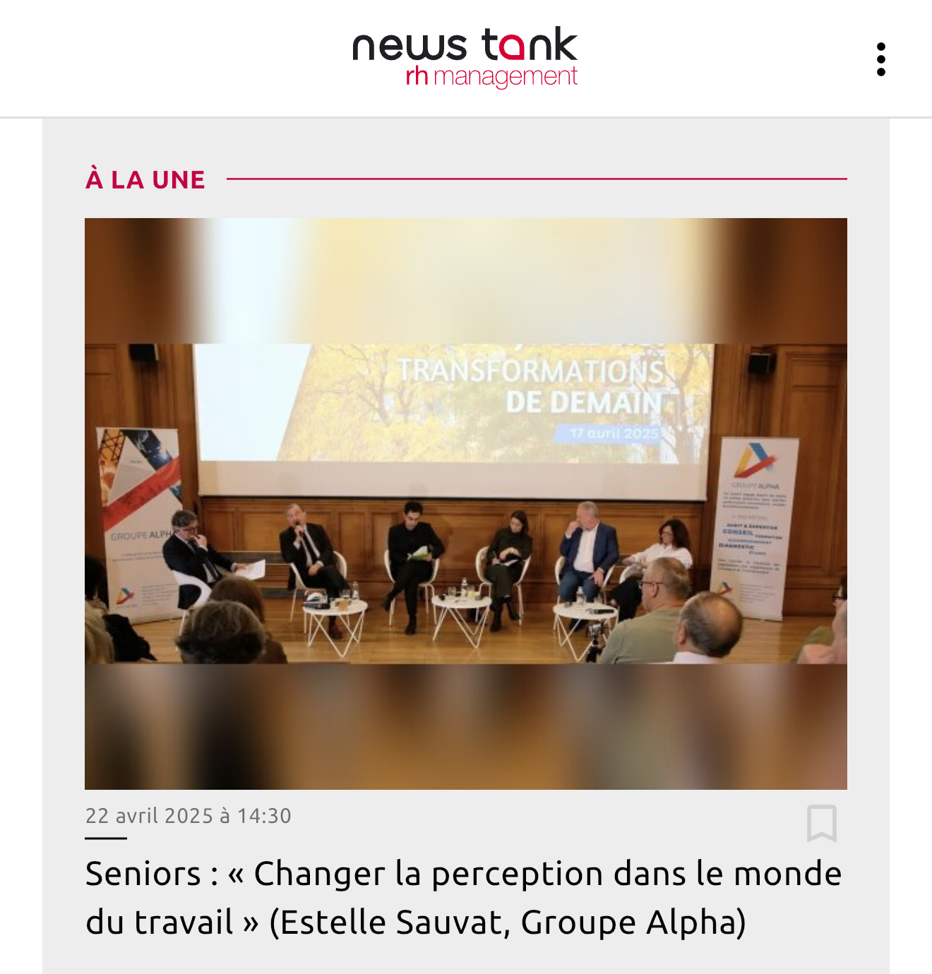 Groupe Alpha - Bienvenue