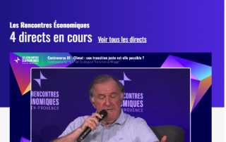 "Climat : une transition juste est-elle possible ?" aux Rencontres économiques d'Aix-en-Provence, avec Pierre Ferracci "Climat : une transition juste est-elle possible ?" aux Rencontres économiques d'Aix-en-Provence, avec Pierre Ferracci