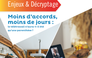 Parution du Décryptage "Moins d'accords, moins de jours : le télétravail n'aura-t-il été qu'une parenthèse ?" Centre Etudes & Data du Groupe Alpha