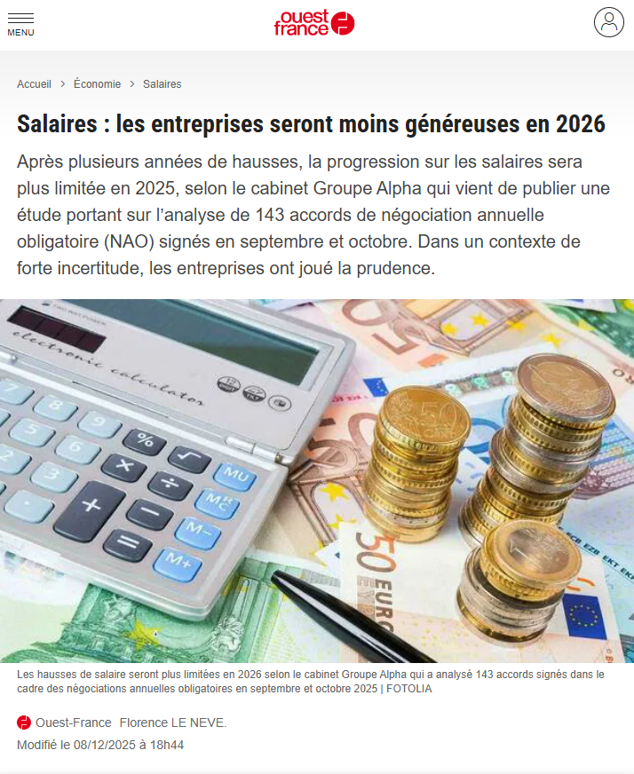 L'étude flash NAO 2026, "les premiers chiffres", du Centre Etudes & Data dans la presse
