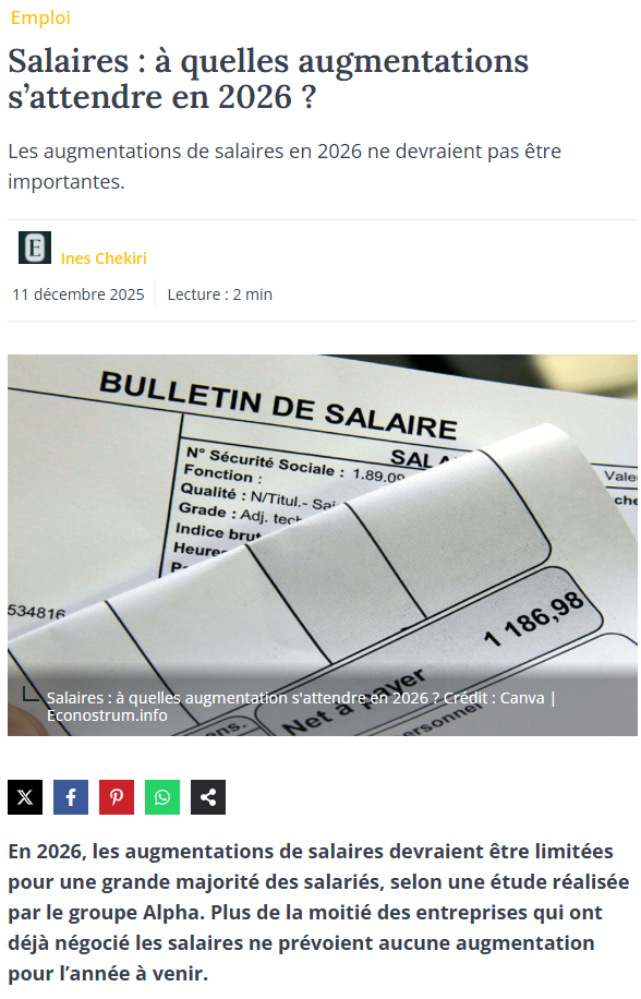 L'étude flash NAO 2026, "les premiers chiffres", du Centre Etudes & Data dans la presse