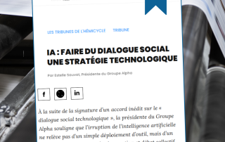 "IA : faire du dialogue social une stratégie technologique" Une tribune d'Estelle Sauvat in la revue L'Hémicycle