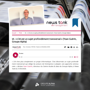 Yoan Guérin répond aux questions de News Tank RH sur les enjeux de l'intelligence artificielle pour les acteurs de l'entreprise Yoan Guérin répond aux questions de News Tank RH sur les enjeux de l'intelligence artificielle pour les acteurs de l'entreprise
